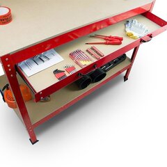 Darbnīcas galds ar galda virsmu, āķi cena un informācija | Rokas instrumenti | 220.lv