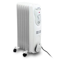 Электрический масляный радиатор 1500Вт Белый 7 ребер L BITUXX цена и информация | Обогреватели | 220.lv