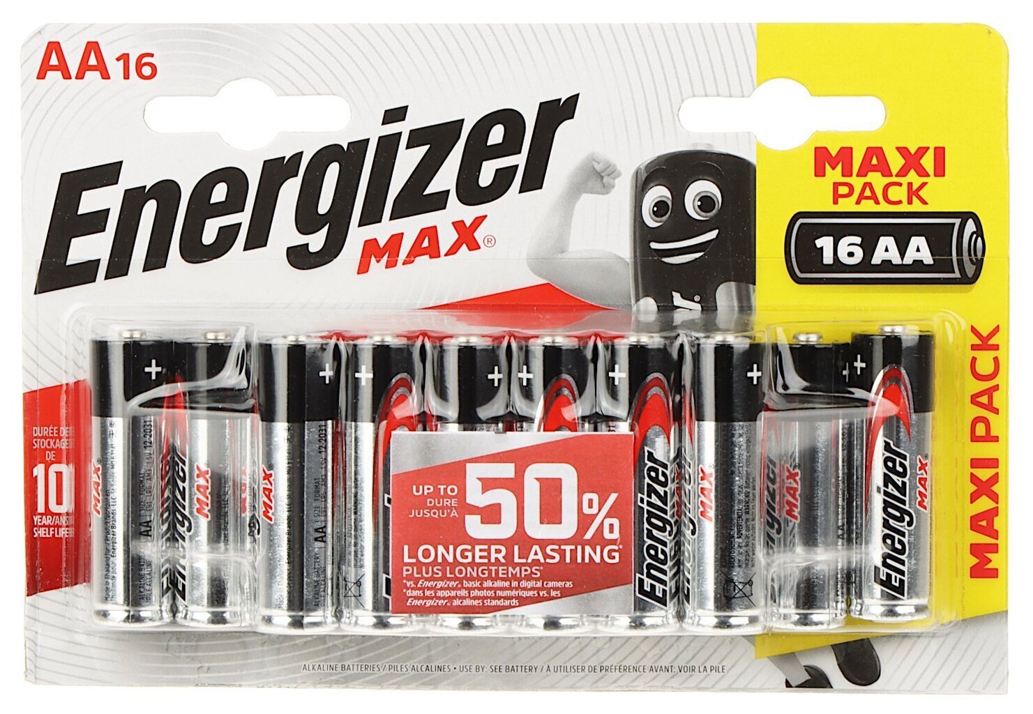 SĀRMU AKUMULATORU BATERIJA BAT-AA/E-MAX*P16 1.5 V LR6 (AA) ENERGIZER cena un informācija | Baterijas | 220.lv