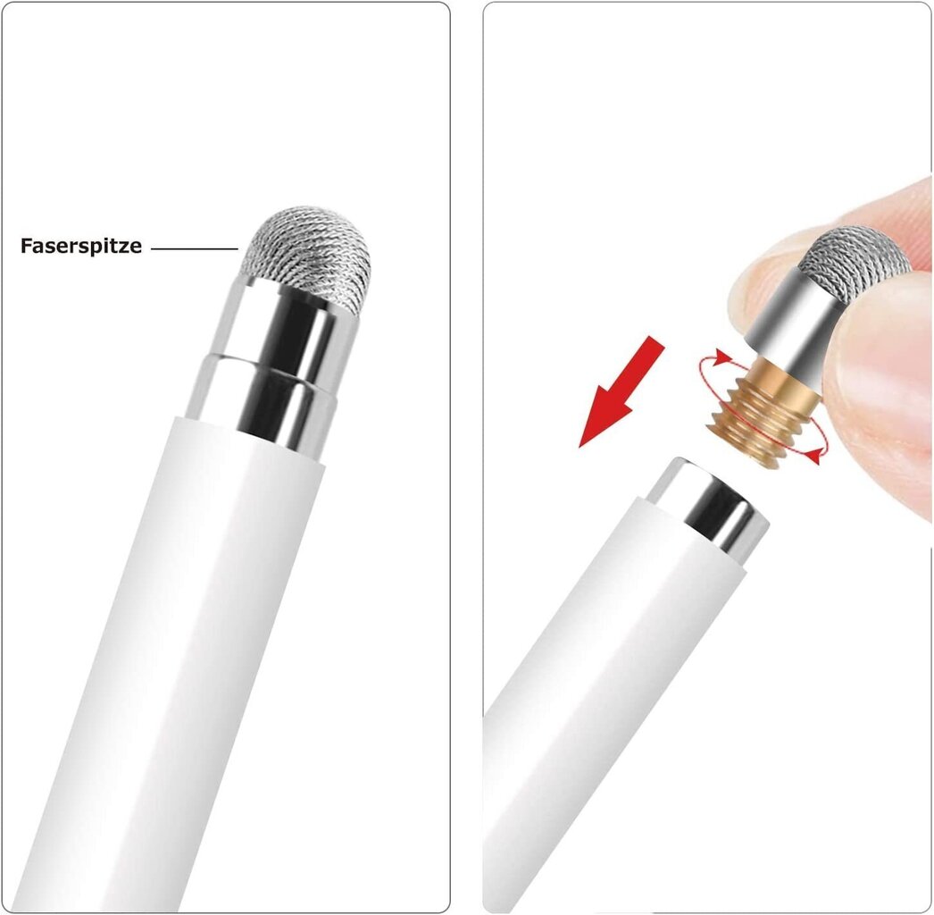 Mixoo stilus PEN ar magnētisko vāciņu, augstas jutības kapacitatīvo irbuli iPad/viedtālruņiem/Samsung/Galaxy/planšetdatoriem cena un informācija | Citi aksesuāri planšetēm un e-grāmatām | 220.lv