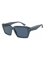 Saulesbrilles Emporio Amani Rectangle Shiny Transparent Zilas 500021420 cena un informācija | Saulesbrilles  vīriešiem | 220.lv