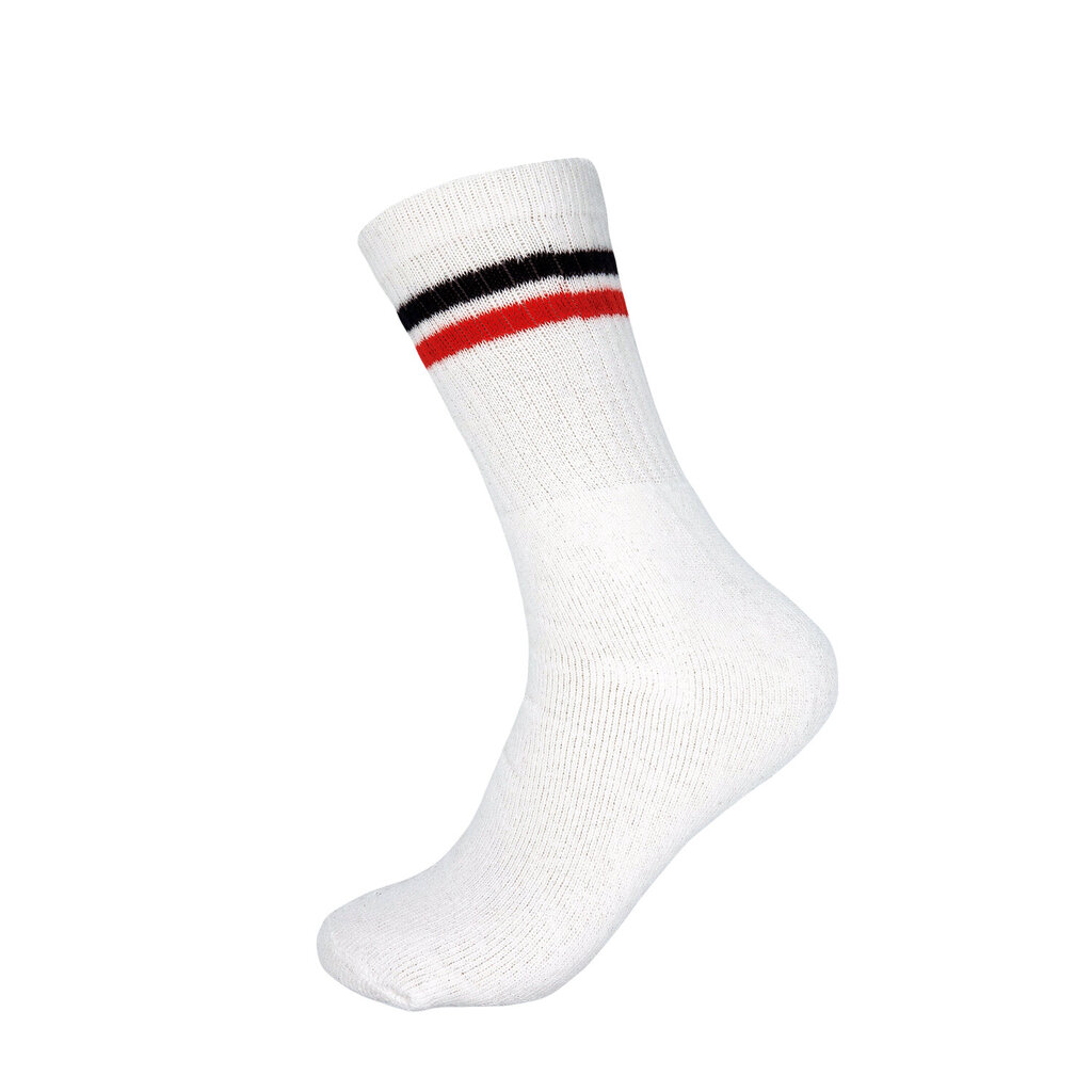 Vīriešu sporta zeķes Bisoks 11022 white/2 stripes black/red cena un informācija | Vīriešu zeķes | 220.lv