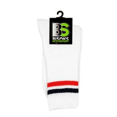 Спортивные носки Bisoks 11022 white/2 stripes black/red цена и информация | Мужские носки | 220.lv