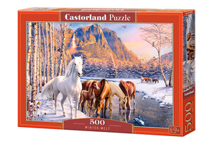 CASTORLAND Puzzle 500el. Winter Melt - Konie zimowy krajobraz цена и информация | Пазлы | 220.lv
