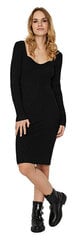 Платье женское VMWILLOW Slim Fit LS SWEETHEART DRESS GA NOOS 10250951 Черный цена и информация | Платья | 220.lv