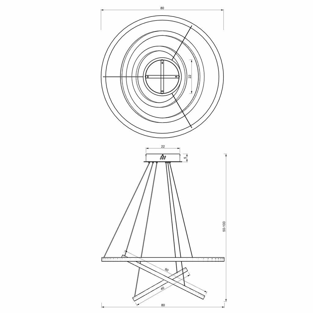 Milagro piekaramā lampa Galaxia Black cena un informācija | Lustras | 220.lv