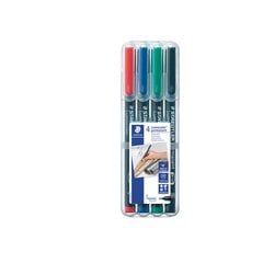 Permanenta marķieris STAEDTLER LUMOCOLOR 318F, 0.6 mm, 4 krāsu komplekts iepakojums 4 gab. цена и информация | Канцелярия | 220.lv