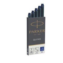 Tintes kapsulas PARKER, garas, 5 gab., zils iepakojums 2 gab. cena un informācija | Rakstāmpiederumi | 220.lv