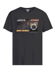 Jack & Jones bērnu t-krekls 12234450*02, melns 5715368821482 cena un informācija | Zēnu krekli | 220.lv