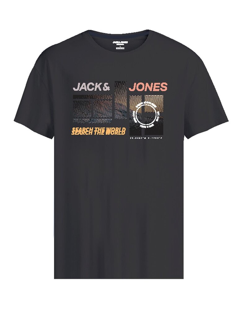 Jack & Jones bērnu t-krekls 12234450*02, melns 5715368821482 цена и информация | Zēnu krekli | 220.lv