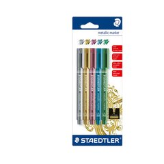 Marķieris STAEDTLER Metallic, 5 gab., dažādu kr. iepakojums 4 gab. cena un informācija | Rakstāmpiederumi | 220.lv