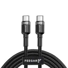 Кабель Кабель Feegar USB-C Typ C PD 100 Вт для быстрой зарядки 3.0 Нейлон цена и информация | Кабели для телефонов | 220.lv