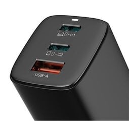 Tālruņa lādētājs Feegar Gall GaN 65W USB C lādētājs USB C barošanas avots 3 portu lādētājs PD barošanas avota lādētājs ar PPS GaN Tech cena un informācija | Lādētāji un adapteri | 220.lv