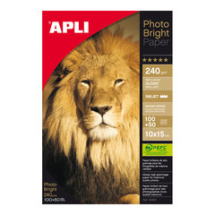 Фото бумага Apli Bright Pro, 10 x 15 см, 240 г/м2, 150 страниц цена и информация | Тетради и бумажные товары | 220.lv