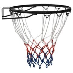 vidaXL basketbola grozs, melns, 39 cm, tērauds cena un informācija | Citi basketbola aksesuāri | 220.lv
