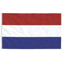 vidaXL Nīderlandes karogs un masts, 6,23 m, alumīnijs cena un informācija | Karogi un aksesuāri | 220.lv