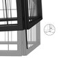vidaXL suņu sētiņa, 28 paneļi, melna, 100x50 cm, pulverkrāsots tērauds цена и информация | Suņu gultas, spilveni, būdas | 220.lv