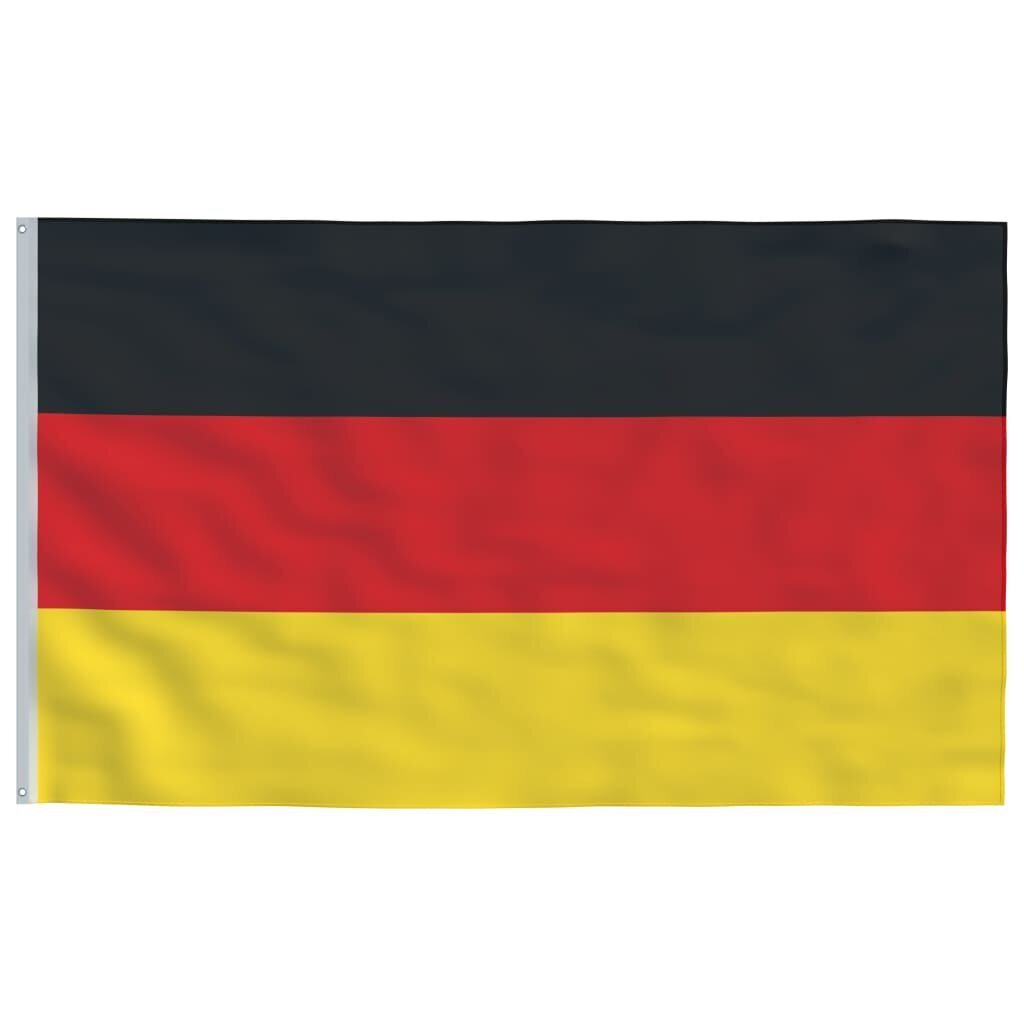 vidaXL Vācijas karogs un masts, 6,23 m, alumīnijs цена и информация | Karogi un aksesuāri | 220.lv