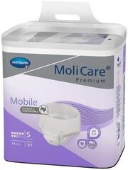 Мобильные одноразовые штаны Molicare Premium: дискретное использование недержания для женщин и мужчин; 8 капель, размер. S (60-90 см. Размер бедра), 14 штук цена и информация | Подгузники, прокладки, одноразовые пеленки для взрослых | 220.lv