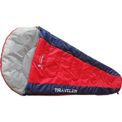 Traveller guļammaiss tumši zils un sarkans 210x80/50cm Enero Camp цена и информация | Спальные мешки | 220.lv