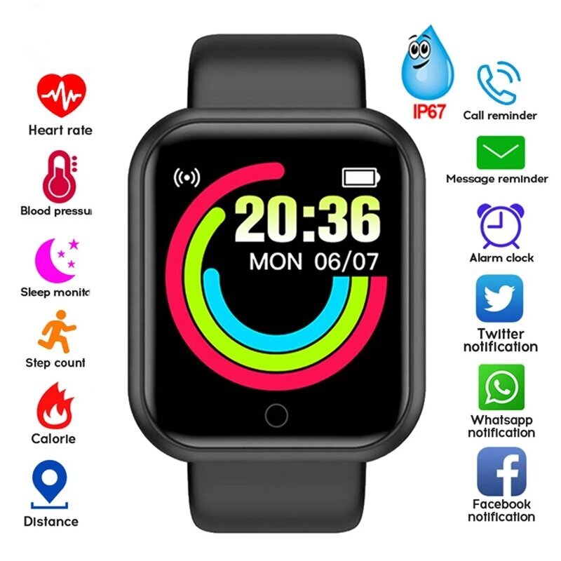 D20s Black cena un informācija | Viedpulksteņi (smartwatch) | 220.lv