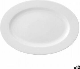 Šķīvis Ariane Prime Ovāls Keramika Balts (22 x 20 cm) (12 gb.) cena un informācija | Trauki, šķīvji, pusdienu servīzes | 220.lv