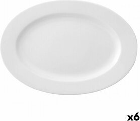 Плоская тарелка Ariane Prime Овальный Керамика Белый (38 x 25 cm) (6 штук) цена и информация | Посуда, тарелки, обеденные сервизы | 220.lv