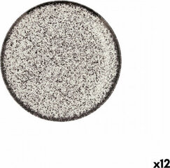Šķīvis Ariane Rock Keramika Melns (Ø 21 cm) (12 gb.) cena un informācija | Trauki, šķīvji, pusdienu servīzes | 220.lv