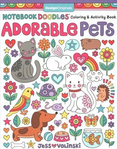 Notebook Doodles Adorable Pets: Coloring & Activity Book cena un informācija | Grāmatas mazuļiem | 220.lv
