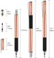 Mixoo Precision Disc Stylus Touch Pen Stylus 2 vienā kapacitatīvā skārienekrāna pildspalva, kas ir saderīga ar viedtālruņiem un planšetdatoriem (melns + rozā zelta krāsa) cena un informācija | Citi aksesuāri planšetēm un e-grāmatām | 220.lv