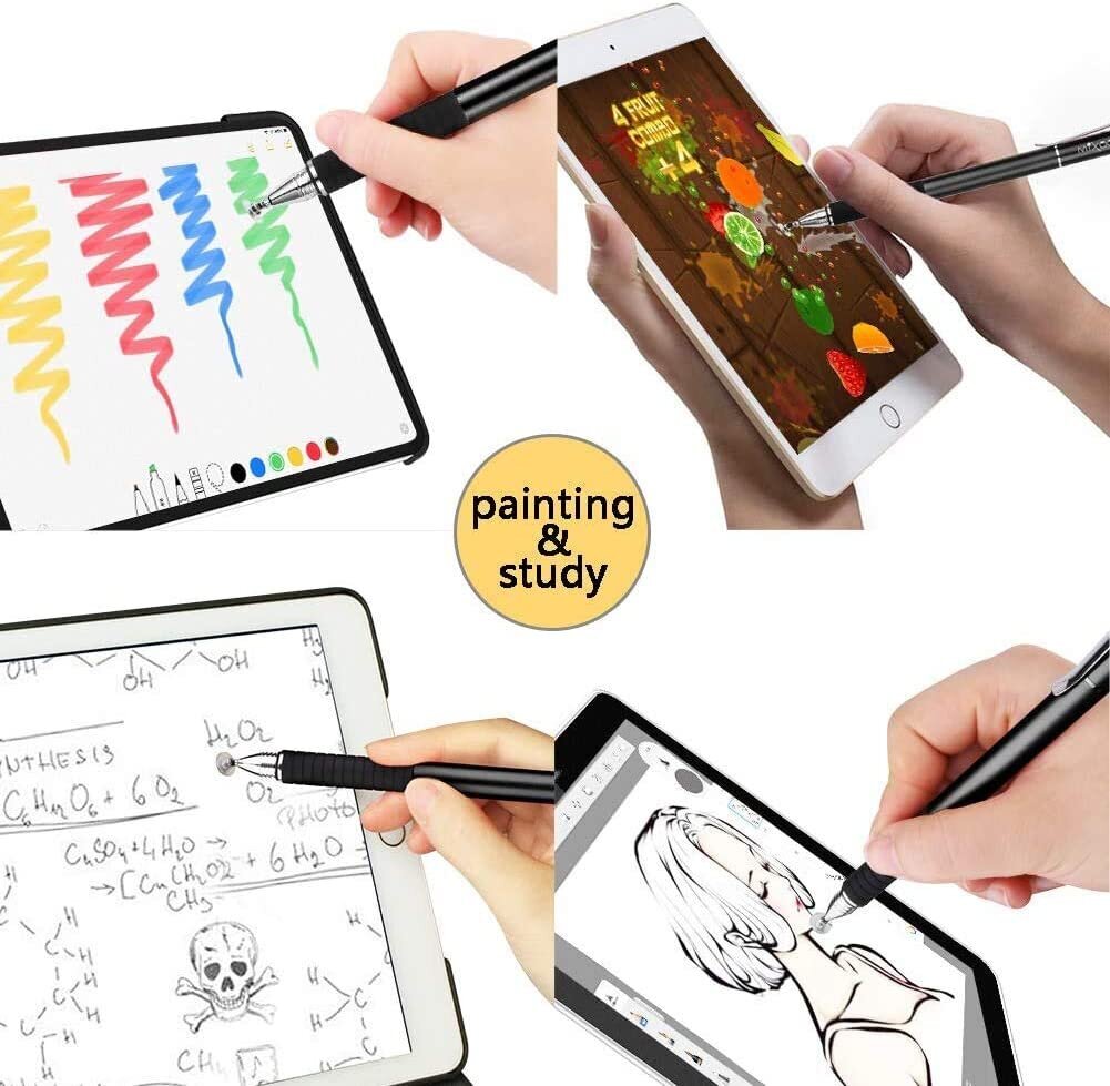 Mixoo Precision Disc Stylus Touch Pen Stylus 2 vienā kapacitatīvā skārienekrāna pildspalva, kas ir saderīga ar viedtālruņiem un planšetdatoriem (melns + zils) cena un informācija | Citi aksesuāri planšetēm un e-grāmatām | 220.lv