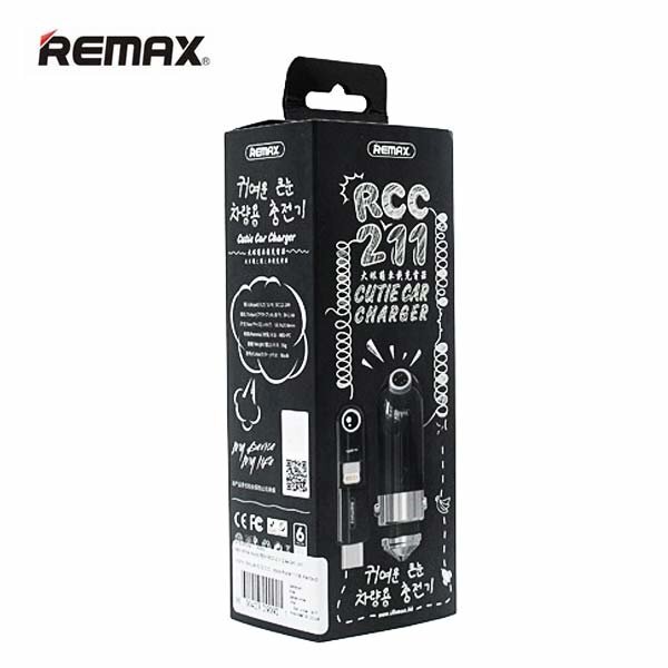 Auto lādētāji Remax    Universal    Cutie Car Charger RCC211    Black cena un informācija | Lādētāji un adapteri | 220.lv