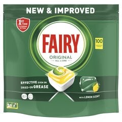 Таблетки для посудомоечной машины Fairy Original All In One Lemon, 100 шт. цена и информация | Fairy Кухонные товары, товары для домашнего хозяйства | 220.lv