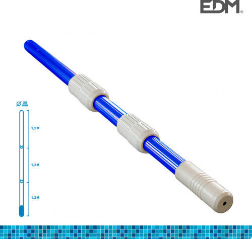 EDM Teleskopisks Rokturis EDM 3,6 m цена и информация | Baseinu piederumi | 220.lv