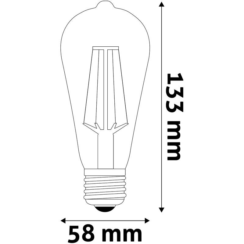 LED lampa Avide 7W E27 ST57 Dimm/Amber FL cena un informācija | Spuldzes | 220.lv