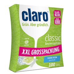 Ekoloģiskas tabletes trauku mazgājamajām mašīnām CLARO Classic 100gab. цена и информация | Средства для мытья посуды | 220.lv