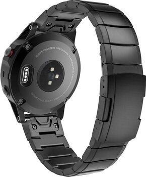 Ремешок для часов Garmin Fenix ​​5/6/6 PRO/7 (22MM) Tech-Protect Steelband. Нержавеющая сталь. Черный цена и информация | Аксессуары для смарт-часов и браслетов | 220.lv