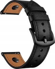 Кожаный ремешок для часов Samsung Galaxy Watch 4 / 5 / 5 PRO (40 / 42 / 44 / 45 / 46 мм) Tech-Protect Screwband, черный цена и информация | Аксессуары для смарт-часов и браслетов | 220.lv