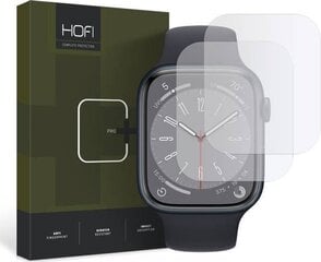 Прозрачная защитная пленка для часов Apple Watch 4 / 5 / 6 / 7 / 8 / SE (44 / 45 мм) Hofi Hydroflex Pro+ 2-Pack (2 шт.) цена и информация | Аксессуары для смарт-часов и браслетов | 220.lv