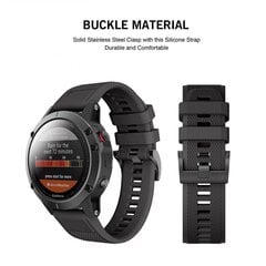 Garmin Fenix ​​3 / 5X / 3HR / 5X PLUS / 6X / 6X PRO / 7X (26MM) Ремешок для часов Tech Protect Smooth. Черный цена и информация | Аксессуары для смарт-часов и браслетов | 220.lv