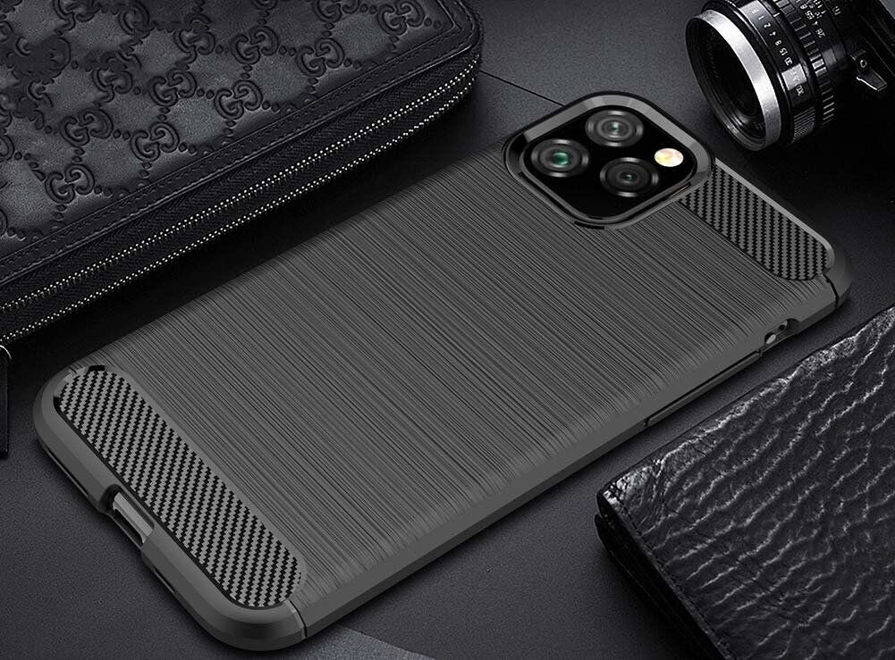 Futrālis Carbon paredzēts iPhone 11 Pro, melns цена и информация | Telefonu vāciņi, maciņi | 220.lv