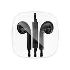 Stereo austiņas priekš Apple iPhone Jack 3,5mm melnas cena un informācija | Austiņas | 220.lv