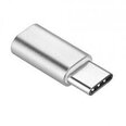 Адаптер Micro USB - Type-C, серебряный