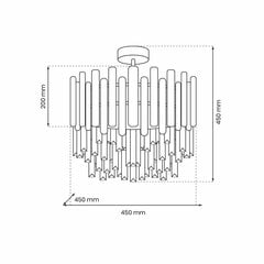 Griestu lampa Aspen Chrome ML8809 цена и информация | Потолочные светильники | 220.lv