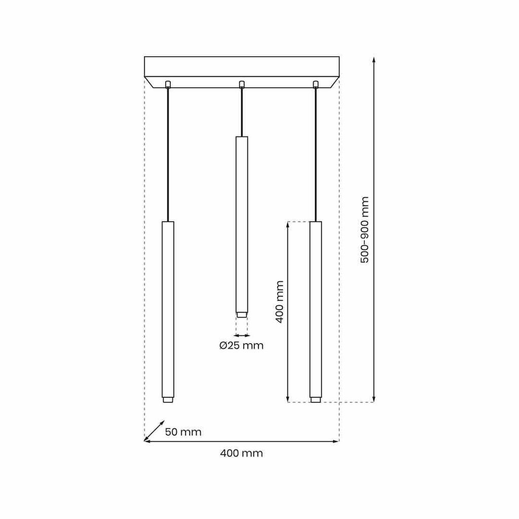 Piekarināma LED lampa Monza Black MLP8840 cena un informācija | Piekaramās lampas | 220.lv