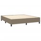 vidaXL atsperu gulta ar matraci, pelēkbrūns, 180x200 cm, audums cena un informācija | Gultas | 220.lv
