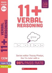 11plus Verbal Reasoning Practice and Assessment for the CEM Test Ages 10-11 цена и информация | Книги для подростков и молодежи | 220.lv