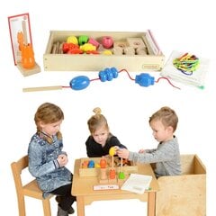 Деревянная игрушка со шнурками и Картингочками - Masterkidz цена и информация | Игрушки для малышей | 220.lv
