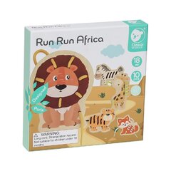 Koka komplekts ar virvi - Āfrikas dzīvnieki, 10 gab cena un informācija | Rotaļlietas zīdaiņiem | 220.lv
