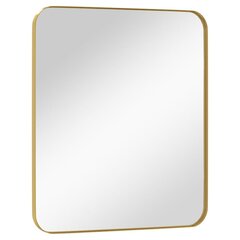 vidaXL sienas spogulis, zelta krāsā, 50x60 cm, taisnstūra цена и информация | Зеркала | 220.lv